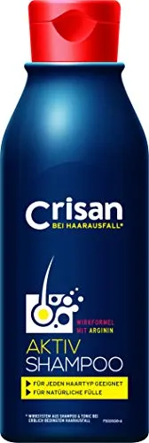 Crisan Aktiv Shampoo gegen Haarausfall - Haarpflege für dünner werdendes Haar, mit Arginin-Rezeptur für verbesserte Haarqualität und mehr Volumen. Ideal für Männer & Frauen.