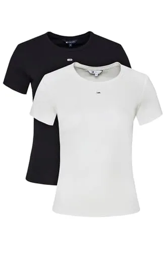 Damen T-Shirt 2er-Pack M - Shirts & Tops - Zeitlose Basic T-Shirts aus komfortablem Baumwolljersey mit Stretch für optimalen Tragekomfort.