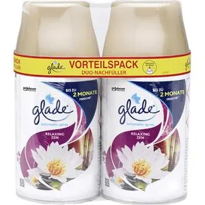 glade Raumduft automatic spray, 2x 269 ml, Nachfüller, Duo Pack, Relaxing Zen