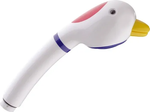 Handbrause Duschbrause GERTI Brausegans blau weiß Dusche Wanne