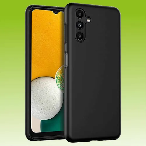 Für Samsung Galaxy A14 5G Silikon Schutz Schwarz Handy Tasche Etuis Hülle TPU