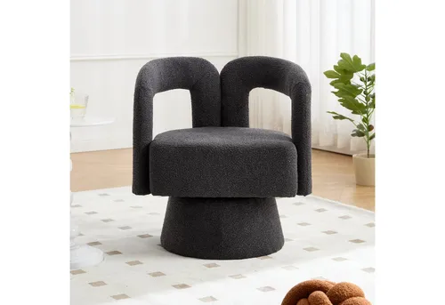 STILVORA Relaxsessel 360° drehbar mit breiter Polsterung - Moderner Relaxsessel mit 360°-Drehfunktion für flexible Nutzung. Der weiche Bouclé-Bezug sorgt für hohen Komfort. Ideal für Wohnzimmer, Homeoffice oder Leseecke.