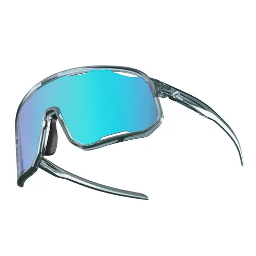 ROCKBROS Polarisierte Fahrradbrille für Damen und Herren – Weißer Rahmen blau - Die ROCKBROS Fahrradbrille mit polarisierten Linsen reduziert Blendung und bietet verbesserten Kontrast. Ideal für Radfahren, Angeln und Laufen. UV400-Schutz sorgt für unbeschwerte Outdoor-Abenteuer.
