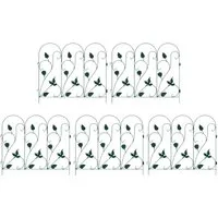 vidaXL Gartenzaun Spalier Grün 307 x 54,5 cm – Rustikales Design - Moderner Gartenzaun mit rustikalem Charme, ideal für Gärten und Terrassen. Aus langlebigem Eisen gefertigt, bietet er Stabilität und eine pflegeleichte Oberfläche. Perfekt für eine grüne Kulisse und stilvolle Akzente im Außenbereich.