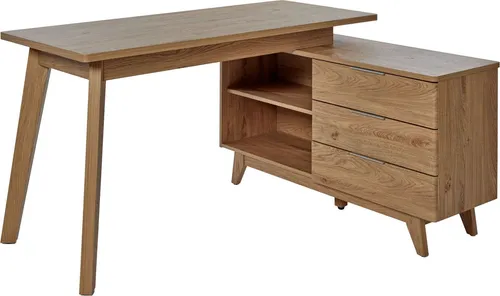 Jahnke Eckschreibtisch LIBRE D 240 E - Kinderschreibtische mit skandinavischem Design, wechselseitig montierbar und viel Stauraum für Unterlagen, ideal für kreative Arbeitsbereiche.