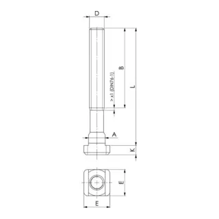 AMF T-Nutenstein Nr.508L M 6x 8 lange Form