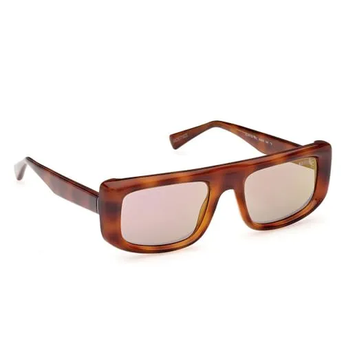 Guess GU00138 53C Sonnenbrille - Moderne GUESS Sonnenbrille mit glänzend schwarzem Rahmen und bordeauxfarbenen Spiegelgläsern. Perfekt für stilvolle Outfits und sonnige Tage – ein elegantes Accessoire für jeden Anlass.