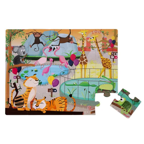 Janod J02774 HAPTIK-PUZZLE IM ZOO 20 TEILE / NEU/OVP