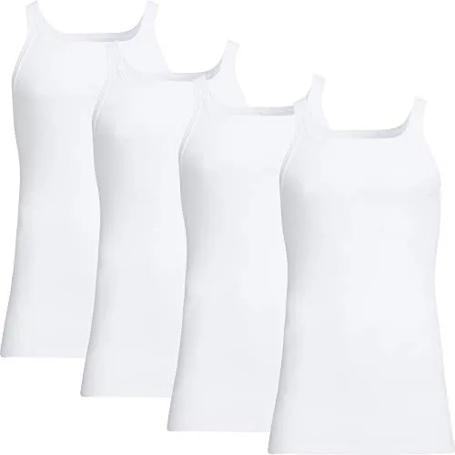 con-ta Herren-Unterhemd 4er-Pack Feinripp weiß Größe 9