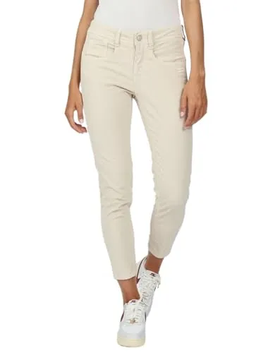 Gang Amelie Cropped Denim Pant - Ecru - Damen-Jeanshosen mit relaxed Fit, mittlerer Leibhöhe und verkürzter Beinlänge für eine feminine Silhouette, ideal für lässige Outfits.