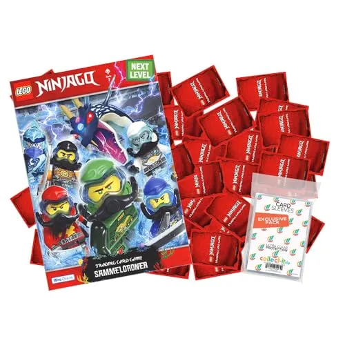 Bundle mit Blue Ocean LEGO Ninjago 7 Next Level Trading Cards - Alle Karten + Sammelmappe (ohneLE) + Exklusive Collect-it Hüllen