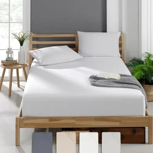 Veluna Home Premium Spannbettlaken 200x200 cm – Weiß