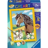 CreArt - Pferd und Kätzchen, Malen