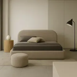 GUTTO Polsterbett MOON Creme 120x200 mit Stauraum in beige von Sofello