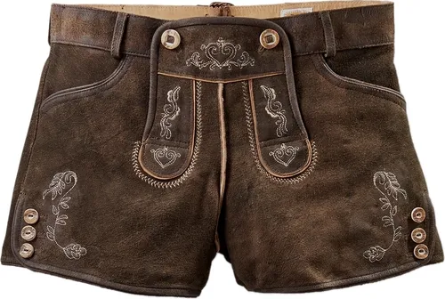 Maddox Lederhose DALIA – Damen Shorts - Leichte Damenlederhose für den Sommer, ideal kombinierbar und mit dekorativen Hornknöpfen. Die kurze Hose bietet hohen Tragekomfort und sorgt für frische Luft an heißen Tagen.