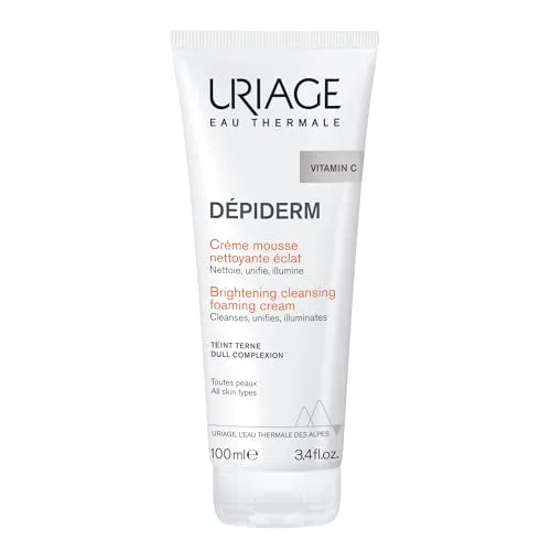 Uriage Dépiderm Aufhellende Reinigungscreme 100 ml - Reinigt, Vereinheitlicht, Illuminiert Matten Teint - Korrigiert und Verhindert Dunkle Flecken - Kraft der Mela-Technologie & Vitamin C