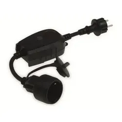 ChiliTec Zwischenstecker mit Dämmerungsschalter und Zeitvorwahl - Praktischer Zwischenstecker mit Timer für flexible Lichtsteuerung, ideal für Innen- und Außenbereiche. Witterungsbeständig und einfach zu bedienen.