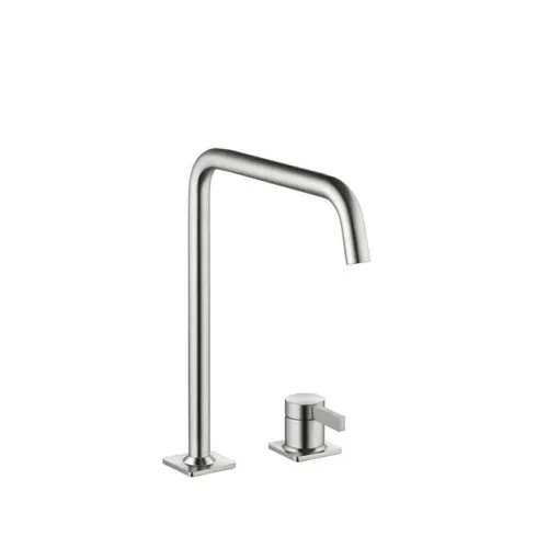 Era 4 Einhebelmischer aus Edelstahl – Hochwertige Armatur - Eleganter Einhebelmischer mit flexiblem Schwenkauslauf und Keramikkartusche. Ideal für großzügige Wasch- und Arbeitsbereiche, stufenlos einstellbare Auslaufmenge und Temperatur.