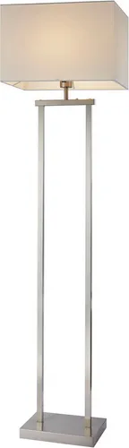 Stehleuchte Deckenfluter LED 150 cm - Moderne Stehleuchte aus Metall und Stoff, bietet indirekte Beleuchtung und ist dimmbar. Ideal für stimmungsvolle Akzente im Wohnzimmer.