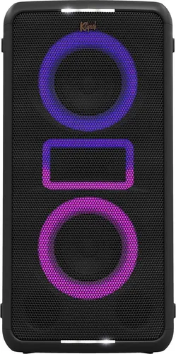 Klipsch Miami schwarz Partylautsprecher - Audio-Docks & Mini-Lautsprecher, 18 Stunden Akkulaufzeit, spritzwassergeschützt (IPX4) – ideal für Partys und Outdoor-Einsätze