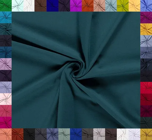 maDDma Stoff 0,5m Baumwolljersey Baumwollstoff elastisch Meterware Jerseystoff, seegrün