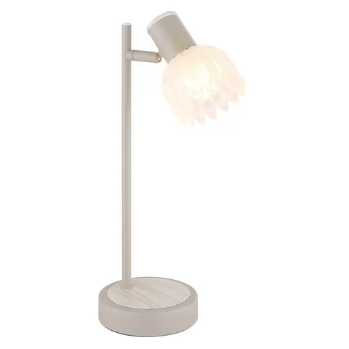 GLOBO Lighting Tischleuchte PLANTA 35 cm beige – Stilvolle Tischlampe - Die Tischleuchte PLANTA vereint modernes Design mit natürlichem Charme. Ideal für Schreibtische und Nachttische, sorgt sie für eine warme Lichtverteilung. Praktischer Wippschalter und individuelle Anpassung der Lichtfarbe machen sie zur perfekten Wahl für jeden Raum.