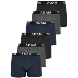 ADAM JEANS Boxershorts Herren Boxershorts aus extra weicher 100% Baumwolle Trunks Men Boxer-1 (6-St., 2er Set, 6er Set, 8er Set, 10er Set, 12er Set) Boxershorts Herren Boxer Shorts Männer Unterhosen Trunks Underwear schwarz XXL