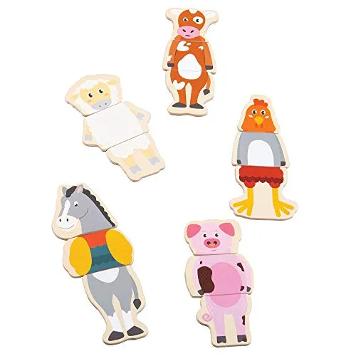 Bigjigs Jouetprive-Mag-Play Magnet Dress Up Puzzle – Bauernhof