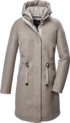 G.I.G.A. DX Damen Fleece Parka mit abknöpfbarer Kapuze - Funktionsjacken mit windabweisendem Design, ideal für aktive Frauen; bietet Bewegungsfreiheit durch den verdeckten 2-Wege-Reißverschluss und praktische Kordelzug-Taillenregulierung.