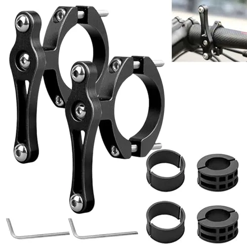 Stück Flaschenhalter Adapter Fahrrad: HOMURY Aluminum Universal Flaschenhalter Lenker Rack mit Inbusschlüssel, Fahrrad Trinkflaschenhalter für Fahrräder, Motorräder(Schwarz) 2