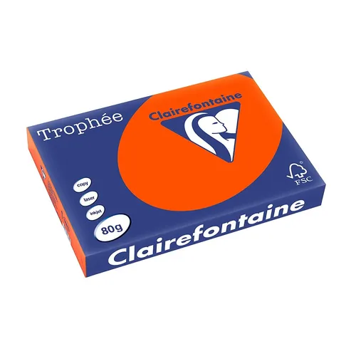 Clairalfa Multifunktionspapier Trophée A3 80 g/qm ziegelrot in rot von Clairalfa