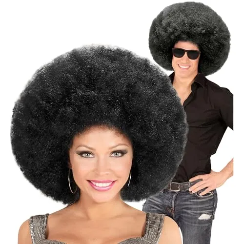 W WIDMANN MILANO Party Fashion - Riesen Lockenperücke für Damen & Herren, Accessoire für Karneval, 80er Jahre Partys, Halloween