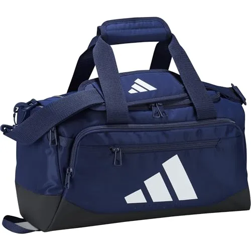 adidas Unisex Training Defender Duffle Bag XSmall, Dark Blue/White, One Size