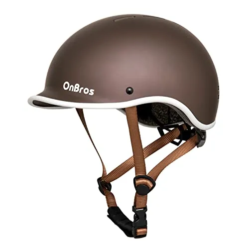 OnBros Retro Fahrradhelm Unisex Erwachsene - Größe L (56-61 cm) - Fahrradhelme mit stylischem Retro-Design und optimalem Schutz für Erwachsene, ideal für Stadtfahrten und Freizeit.