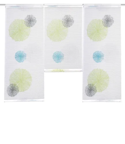 Mini Flächenvorhang Set Rawlins in Grün-Blau in blau von Schmidt Gard