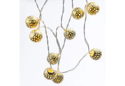 MARELIDA LED-Lichterkette LED Lichterkette 20 Kugeln Metallbälle orientalisch marokkanisch, 20-flammig