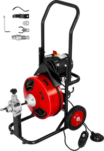 Expondo MSW Trommel Rohrreinigungsmaschine - 390 W - Ø 25 bis 125 mm - Effektive Trommel Rohrreinigungsmaschine mit 390 W für Rohre von Ø 25 bis 125 mm. Ideal für Handwerksbetriebe und Notdienste, die schnell und gründlich Abflüsse reinigen müssen.