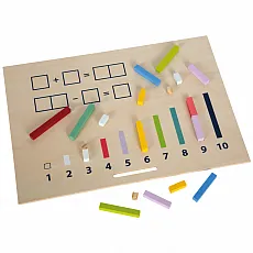 Small Foot Lernbox Rechenstäbchen - Mathe-Lernspielzeug aus FSC-zertifiziertem Holz, fördert logisches Denken für Kinder ab 6 Jahren