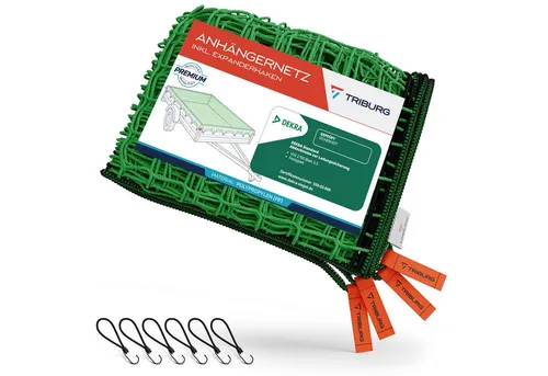TRIBURG Anhängernetz 1,6x3 mit 6 Expanderhaken von TRIBURG