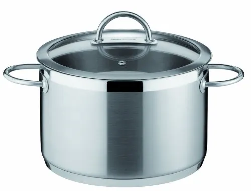 Tescoma Topf VISION 22 cm mit Deckel, 5,5 l - Kochtopf für alle Herdarten, spülmaschinengeeignet und aus robustem Material. Ideal für modernes Kochen und einfache Reinigung.
