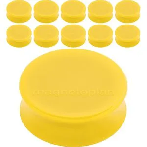 magnetoplan Ergo-Magnet 10er-Pack - Starke Haftkraft für Whiteboards, ergonomisches Design und 11 Farben erhältlich