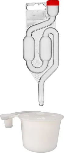 Gummistopfen+Gärrohr Gäraufsatz Set für Fermentieren Brauen Gärverschluss (40/43 mm + Gärrohr)