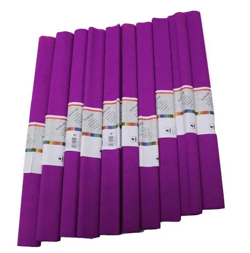 Krepp Papier 50 x 250 cm, verschiedene Farben(lila), 1 Stueck (10 Rolle)