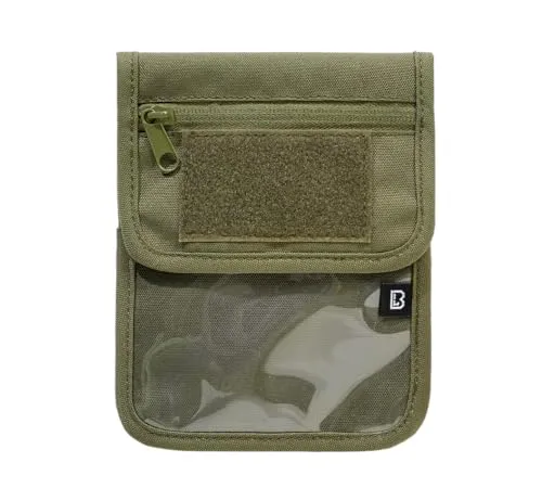 Brandit Chest Pocket - Oliv, individueller Gurt, vielseitige Aufbewahrung mit Reißverschluss und transparentem Fach