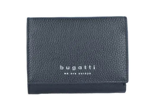 bugatti Linda Damen Portemonnaie klein - Damen-Geldbörse in Schwarz, kompakt mit 6 Kartensteckfächern und zusätzlichem Reißverschlussfach, perfekt für die Handtasche.