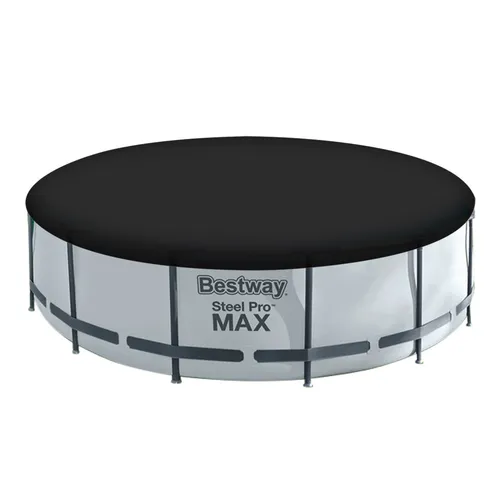 Bestway 58037 Abdeckung 4 Jahreszeiten für oberirdische runde Pools, Grau, 370 cm