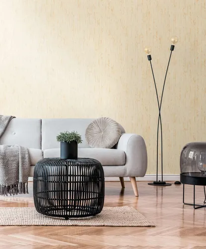 Vliestapete Shabby Holz Abstrakt Creme Gelb Gold Metallic 39561-4 (2,94€/1qm)