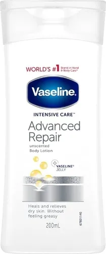 Vaseline Intensive Care Essential Healing Body Lotion 200ml - Klinisch getestete Bodylotion für extrem trockene Haut, revitalisiert und spendet 90% mehr Feuchtigkeit. Ideal für sensible Haut, parfümfrei und nicht fettend.