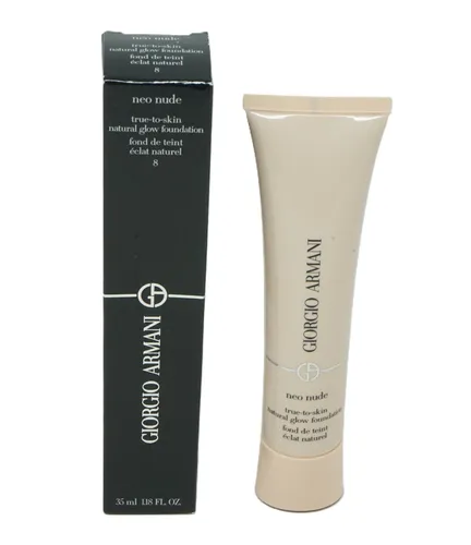 Giorgio Armani Natural Glow Foundation 8 Neo Nude 35ml - Leichte Foundation für einen natürlichen Glow, ideal für jeden Tag. Perfekte Deckkraft und ein angenehmes Hautgefühl. Für einen strahlenden Teint.
