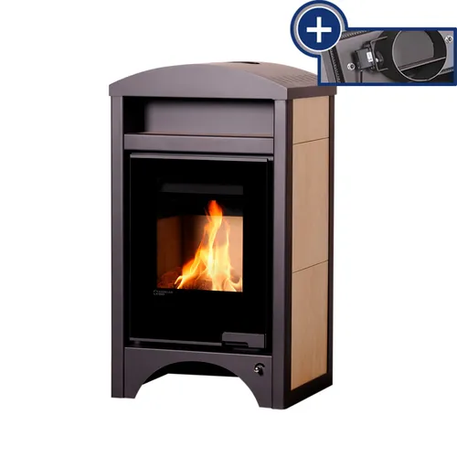 HS-Flamingo wasserf. Kaminofen | Aquaflam Vario Barma | 11 kW | Ahorn